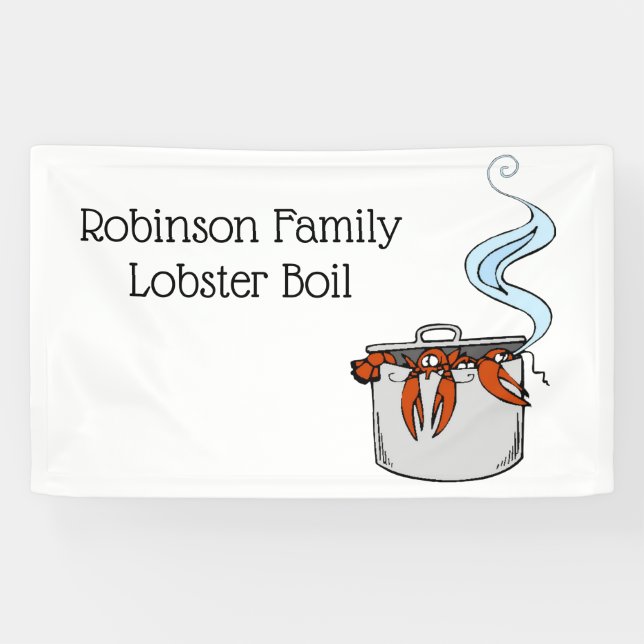 Funny Lobster in a Pot Banner (Horizontal)
