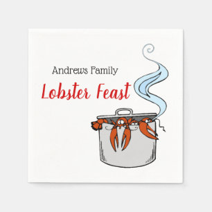 Funny Lobster in a Pot Napkin