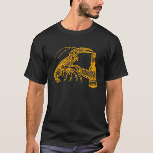 Funny Lobster Open Beer Happy Beer Day Drinking Pu T-Shirt