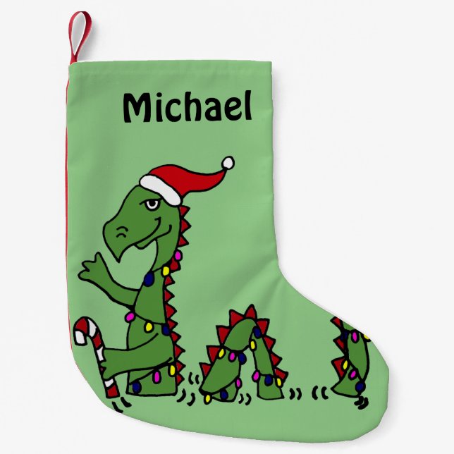 Funny Loch Ness Monster Christmas Stocking (Front)