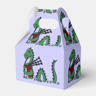 Funny Loch Ness Monster Playing Bagpipes Favor Box