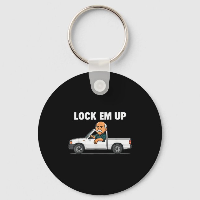 Funny Lock Em Up Private Property  Keychain (Front)