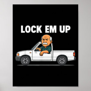 Funny Lock Em Up Private Property Poster