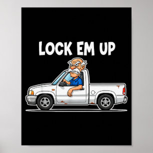 Funny Lock Em Up Private Property Poster