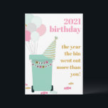 Funny Lockdown Covid Trash Bin Birthday Card<br><div class="desc">Funny Lockdown Covid Trash Bin Birthday Card</div>