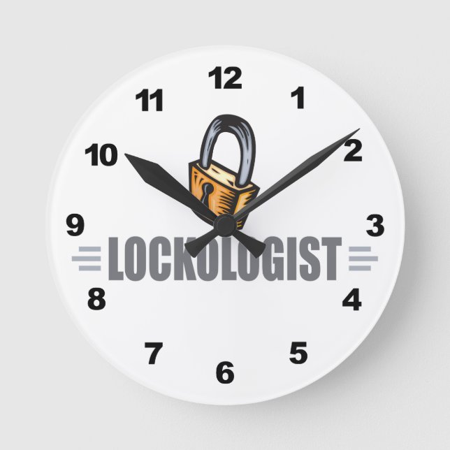 Funny Locksmith Round Clock (Front)