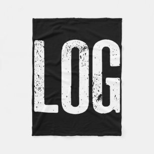 Funny Log Halloween Beaver Log Meme  Fleece Blanket