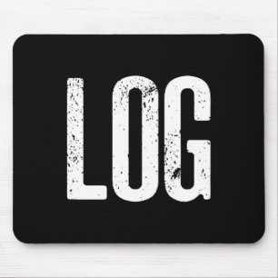 Funny Log Halloween Beaver Log Meme Mouse Pad