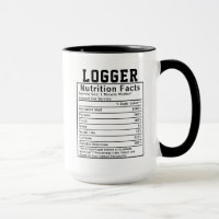 Funny Logger Nutrition Facts Forestry Worker Gift
