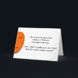 Funny LOL Sperm Bank Competition Nurse Joke Humour Card<br><div class="desc">A fun, custom, personalized, humourous joke quote send a smile card, featuring a hilarious conversation between a sperm bank nurse and the donor, on and about a cup. A funny, hilarious, humourous card to help you spread a smile, share a laugh with friends and loved ones. And say "i Smiled...</div>