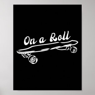 Funny Longboard Skateboarding Gift Vintage Skatebo Poster