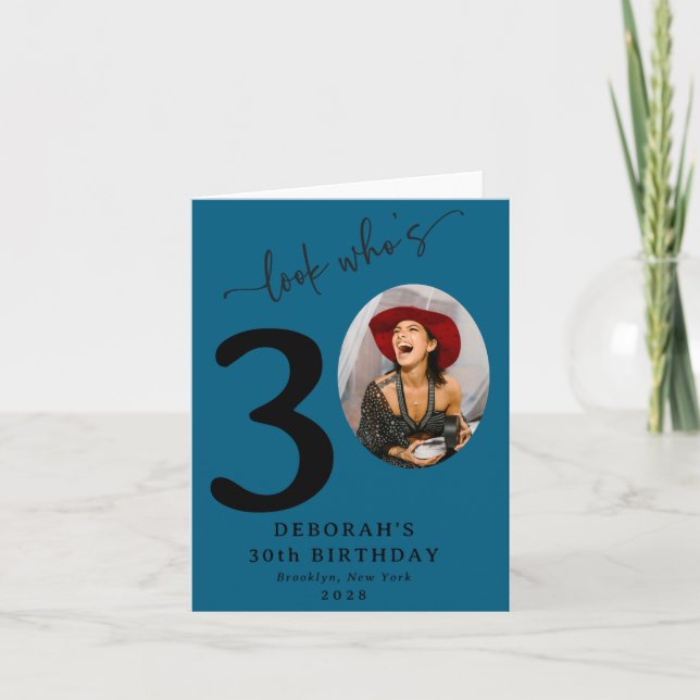 Funny Look Whos 30 Stylish 30th Birthday  Card (Front)