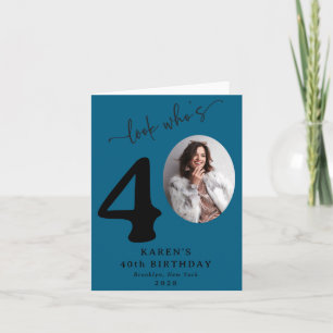 Funny Look Whos 40 Stylish 40th Birthday Card