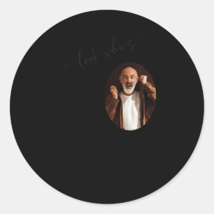 Funny Look Whos 60 Stylish 60th Birthday Classic Round Sticker