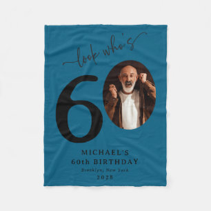 Funny Look Whos 60 Stylish 60th Birthday Fleece Blanket