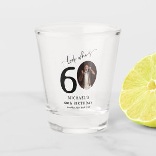 Funny 'Look Who's 60' Stylish 60th Birthday Shot Glass