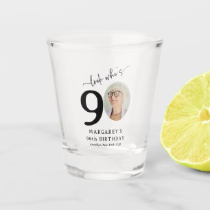 Funny 'Look Who's 90' Stylish 90th Birthday Shot Glass