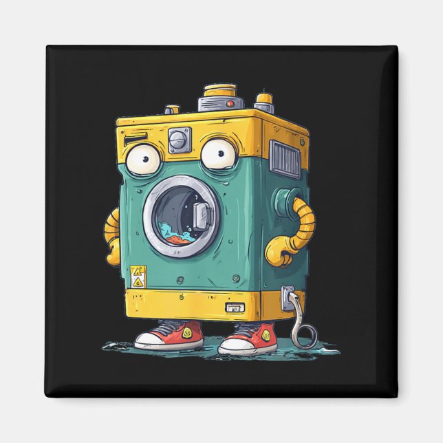 Funny Looking Laundry Machine Magnet (Front)
