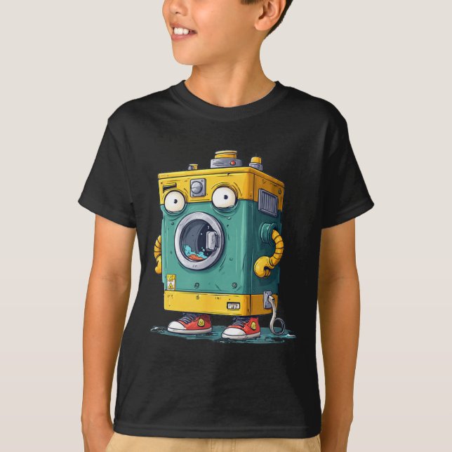Funny Looking Laundry Machine T-Shirt (Front)