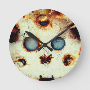 Funny Looking Rusty Abandoned Object Round Clock