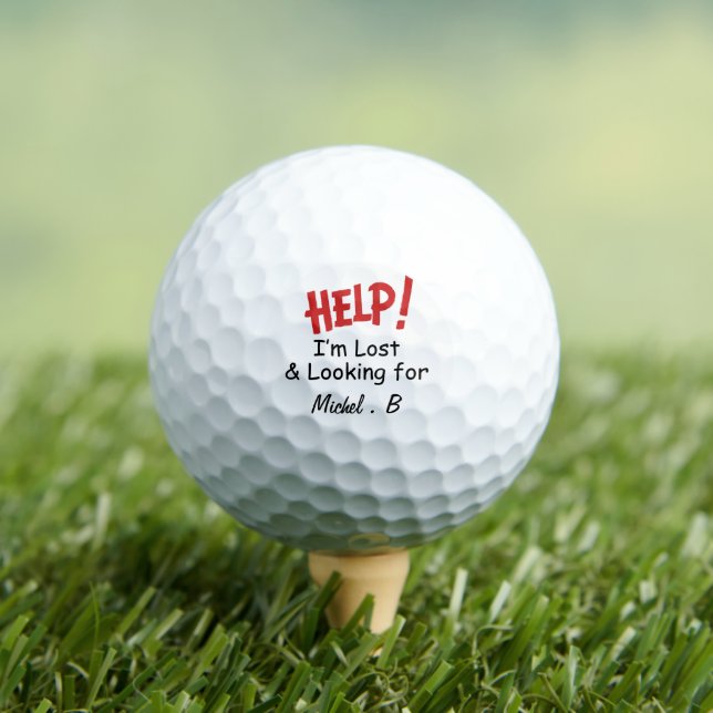 Funny Lost Ball Custom Name Golf Ball (Insitu Tee)