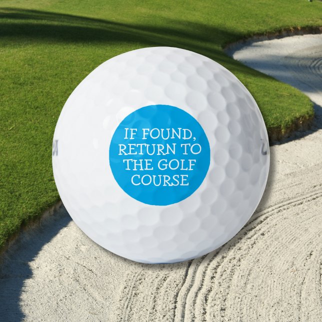 Funny Lost Golf Ball Quote Simple Bold Blue (Creator Uploaded)