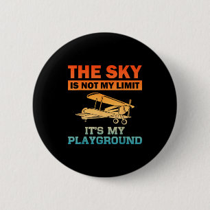 Funny Lot Design For Men Women Aviation Airplane L 2 Inch Round Button