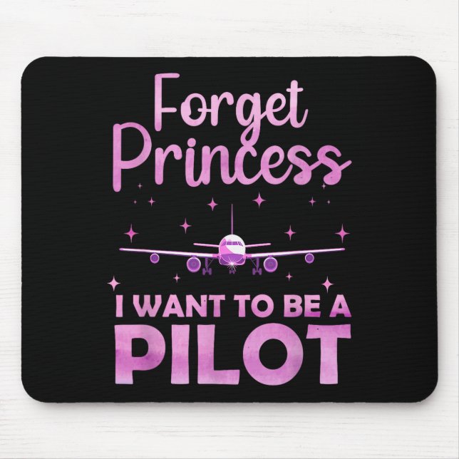 Funny Lot Design For Women Girl Aviation Airplane  Mouse Pad (Front)