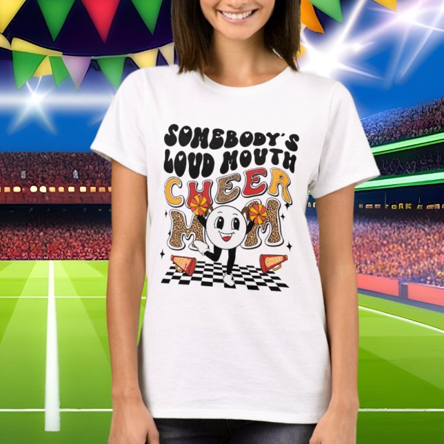 funny loud mouth cheer Mom word art T-Shirt (Creator Uploaded)