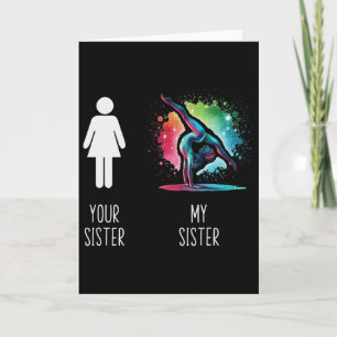 Funny Loud Proud Brother Of Gymnast Gymnastic Girl Card