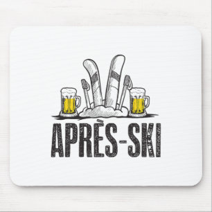 Funny Love Apres Ski Shirt - Great Snow Lovers Gif Mouse Pad