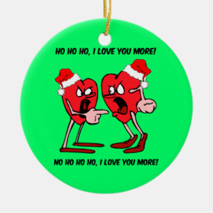 Funny love ceramic ornament