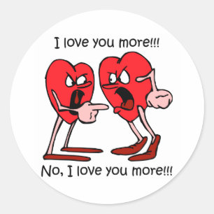 Funny love classic round sticker