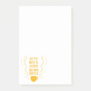 Funny Love & Coffee Lovers Saying Quote Post-it Notes