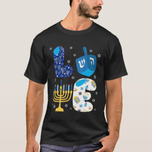 Funny LOVE Cute Hanukkah Decorations Dreidel Menor T-Shirt