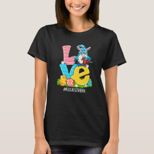 Funny Love Equestrian Easter Gnome Egg Hunting Bas T-Shirt