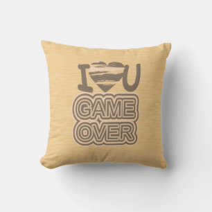 Funny Love Game Over 2 Throw Pillow