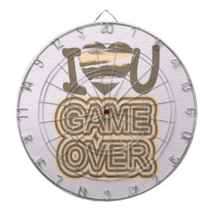 Funny Love Game Over Dartboard