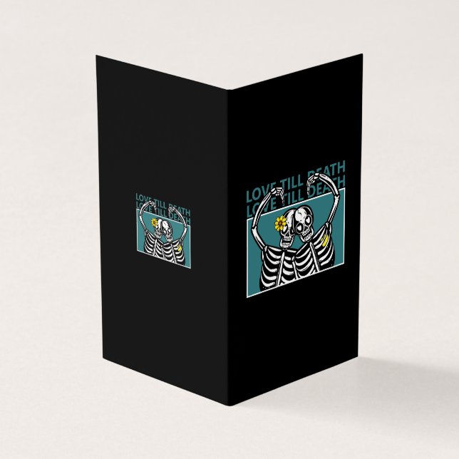 Funny Love Skeleton Anniversaire Card (Outside)