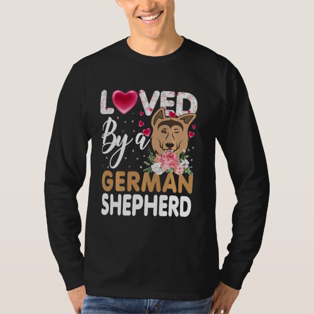 Funny Loved By Dog T Crazy Humour Tee Plus Size Gr (Front)
