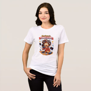 Funny Low Battery Cartoon Design Tri-Blend Shirt