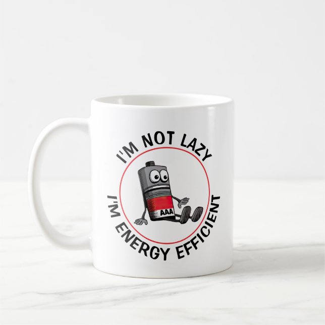 Funny Low Battery Coffee Mug (Left)