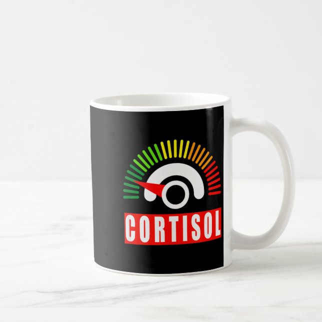 Funny low cortisol levels meme adrenal fatigue coffee mug (Right)