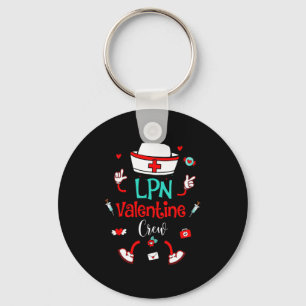 Funny Lpn Valentines Day Nurse Crew Family Group N Keychain