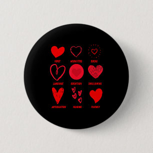 Funny Lsp Speech Language Pathologist Valentines 2 Inch Round Button