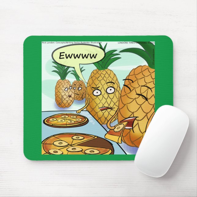 Funny LTCartoons Pineapple Pizza Comic  Mouse Pad (With Mouse)