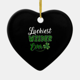 Funny Luckiest Welder Ever Gifts Ceramic Ornament