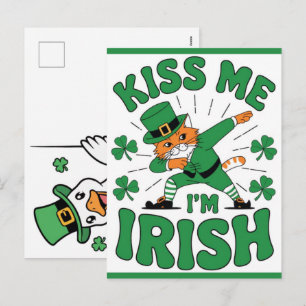 Funny Lucky Goose St Patricks Day Design  Holiday Postcard