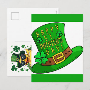 Funny Lucky Goose St Patricks Day Design Holiday Postcard