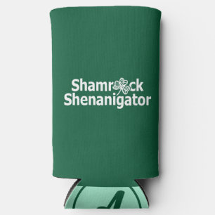 Funny Lucky Irish Shamrock St Patricks Day  Seltzer Can Cooler